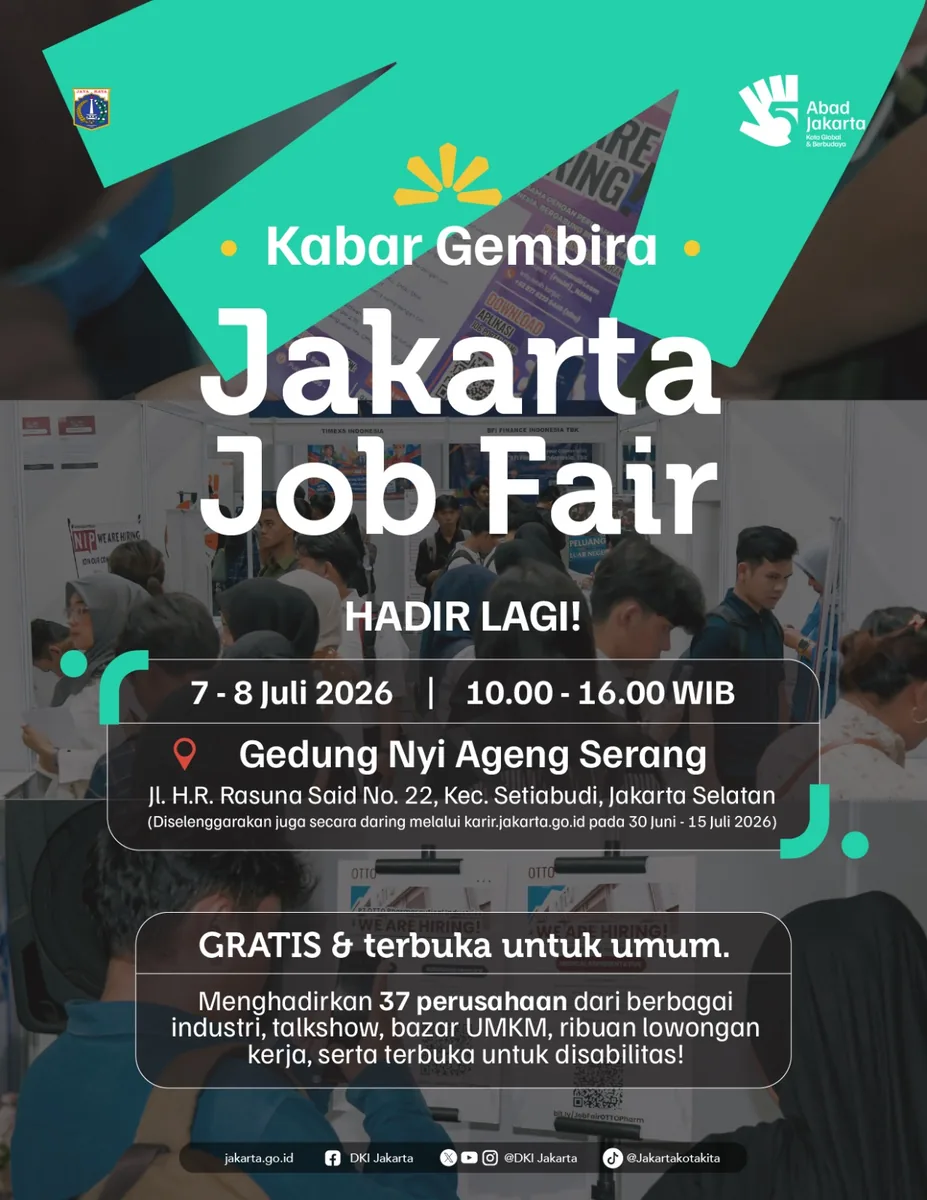 Job Fair Kabupaten Asahan 2026 (Suku Dinas TKTE Wilayah Kabupaten Asahan Barat) : 7-8 Juli 2026